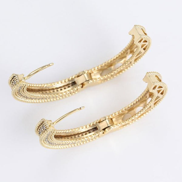 14K gold plated hoops HNS Studio Canada
