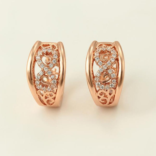 18K Rose Gold Plated Earrings and Ring Set HNS Studio Canada