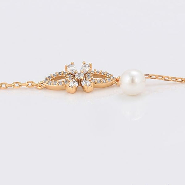 18K Gold Plated Freshwater Pearl Anklet