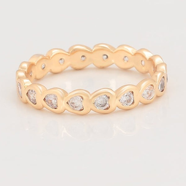18k Gold Plated Heart Ring Band HNS Studio Canada