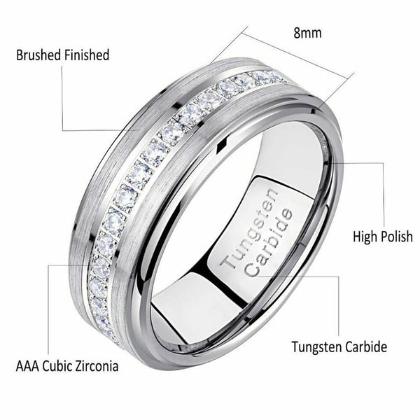 Men's Tungsten Carbide Band-HNS Studio