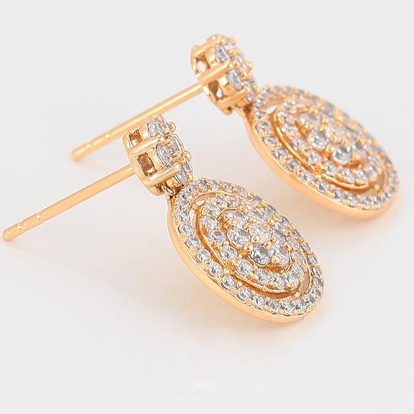 Gold Drop Earrings , 18K Gold Plated HNS Studio Canada