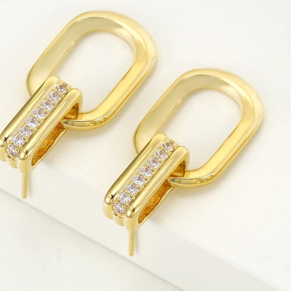 14k Gold Filled paper Clip Earrings HNS Studio Canada