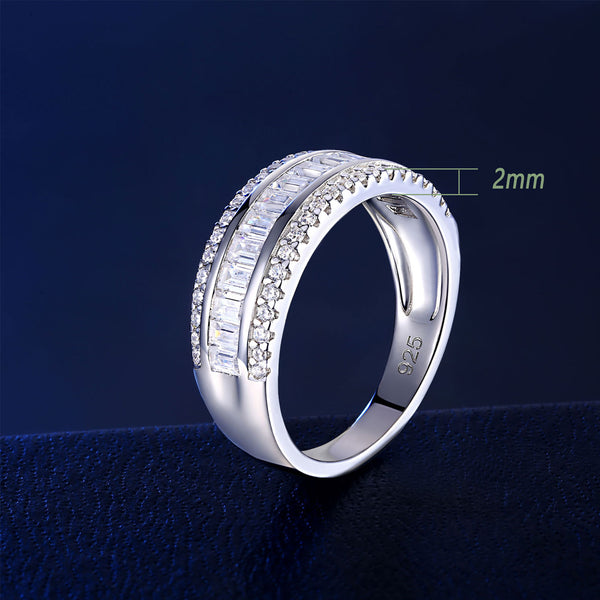 1.2 Ct AAA CZ Sterling Silver Eternity Ring HNS Studio Canada