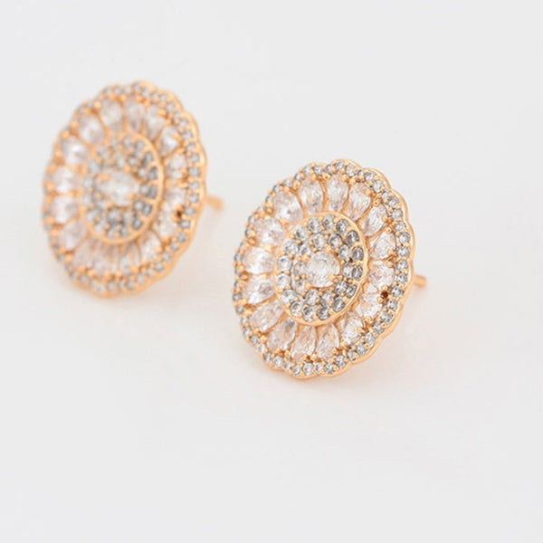 Two Toned Big Studs- Gold Plated HNS Studio Canada