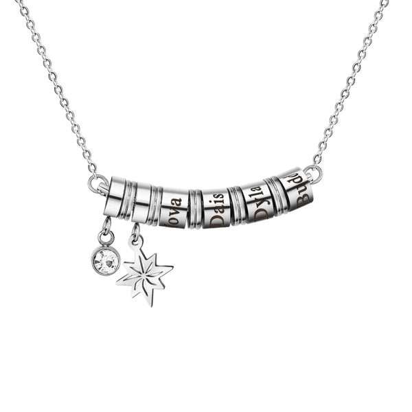 Mom necklace with Custom Name Beads HNS Studio Canada