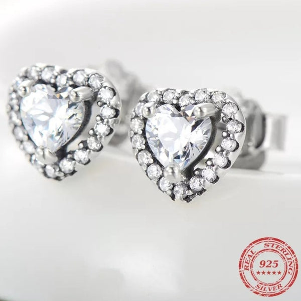 Sterling Silver Heart Halo Studs HNS Studio Canada