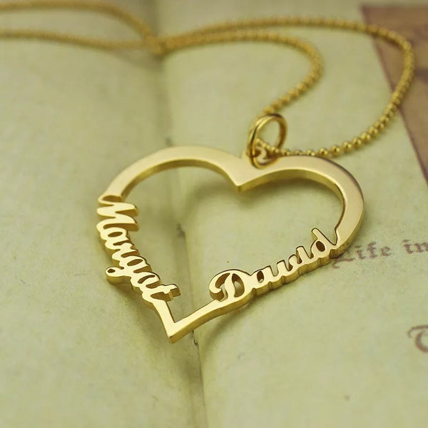 Custom Couple Name Necklace Sterling Silver HNS Studio Canada