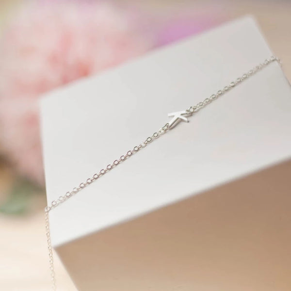Sideways Letter Necklace HNS Studio Canada