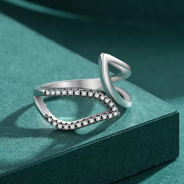 Criss Cross Sterling Silver Ring HNS Studio Canada