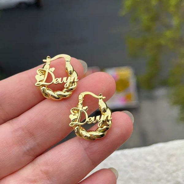 Kids Name Earrings HNS Studio Canada