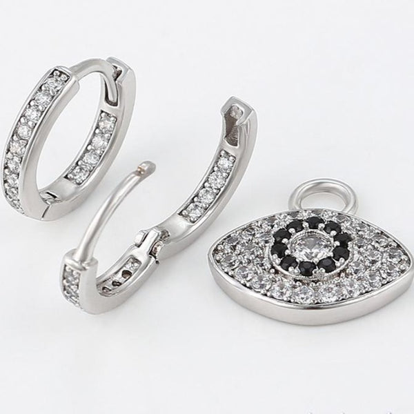 Evil Eye Hoop Earrings HNS Studio Canada