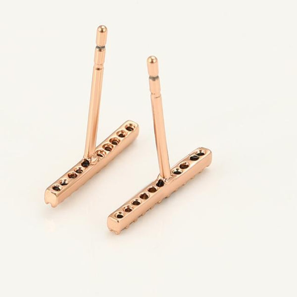 CZ Bar Stud earrings