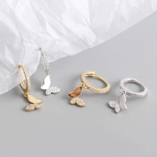 Butterfly Hoops in Sterling Silver HNS Studio Canada