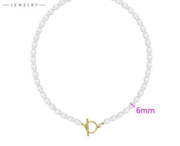 White Pearl Necklace HNS Studio Canada