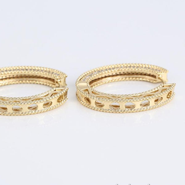 14K gold plated hoops HNS Studio Canada
