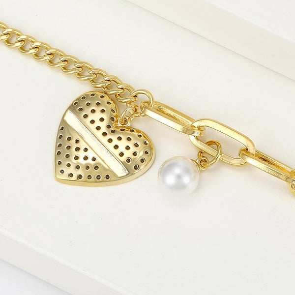 14k Gold Filled Heart Bracelet HNS Studio Canada