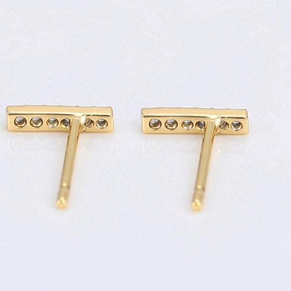 CZ Bar Stud Earrings HNS Studio Canada