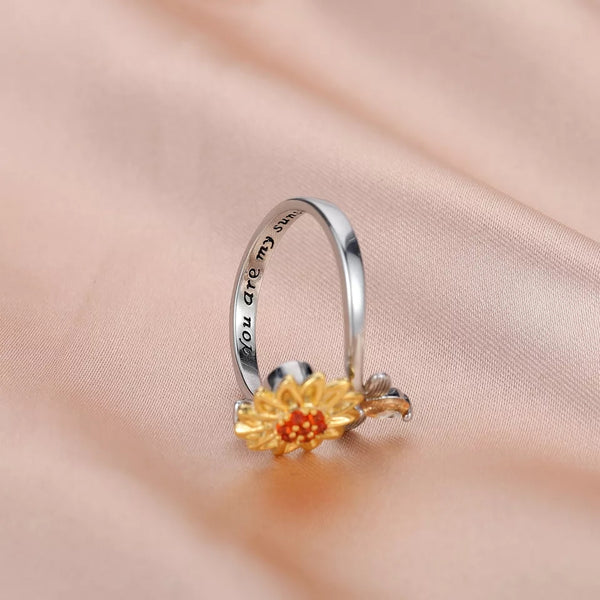 Sunflower Spinner Anxiety Ring HNS Studio Canada