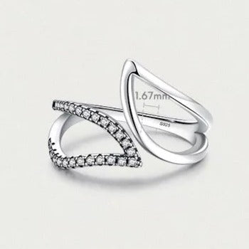 Criss Cross Sterling Silver Ring HNS Studio Canada
