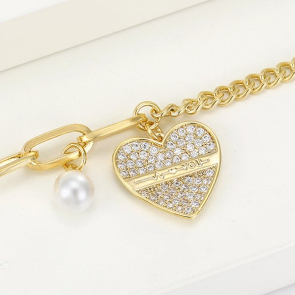14k Gold Filled Heart Bracelet HNS Studio Canada