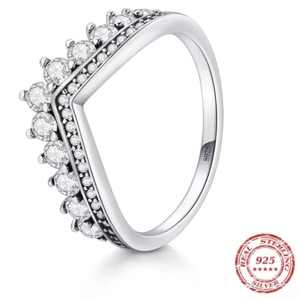 Princess Wishbone Ring 925 Sterling Silver HNS Studio Canada
