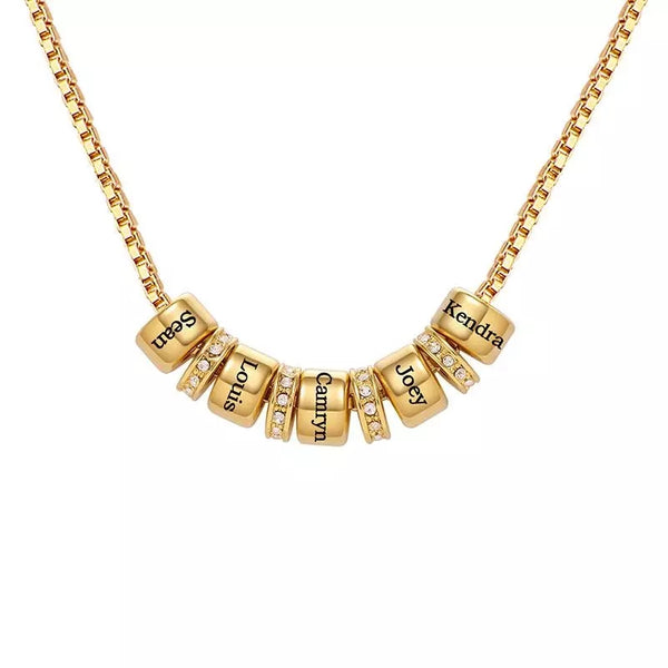 Mom necklace with Custom Name Beads