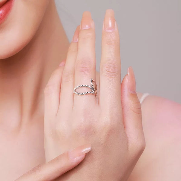 Criss Cross Sterling Silver Ring HNS Studio Canada