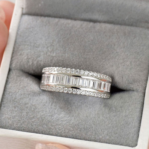 1.2 Ct AAA CZ Sterling Silver Eternity Ring HNS Studio Canada