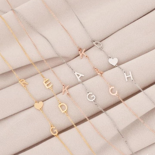 Sideways Letter Necklace HNS Studio Canada