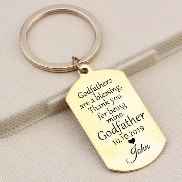Personalized Godfather Keychain HNS Studio Canada