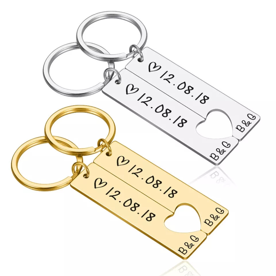 Custom Couple Keychain 2pcs