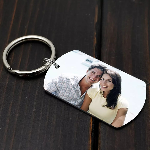 Custom Photo Keychain with Message HNS Studio Canada