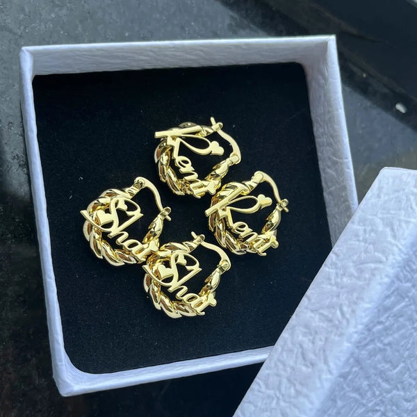 Kids Name Earrings HNS Studio Canada
