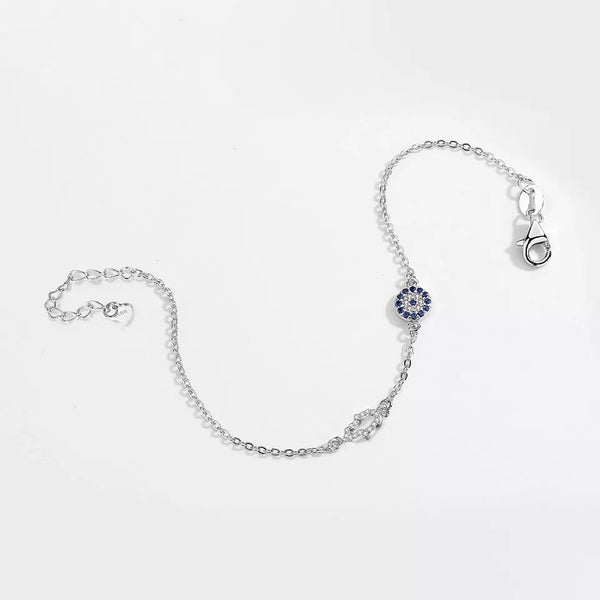 Evil Eye Bracelet with Hamsa Hand Sterling Silver HNS Studio Canada