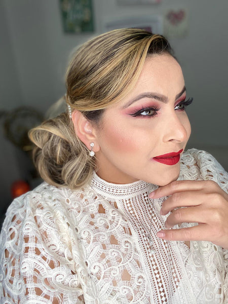 Pearl Drop Earrings  and Necklace set