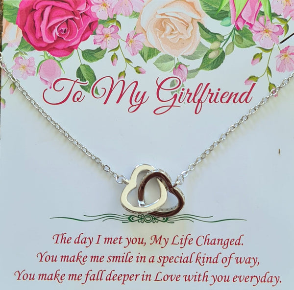 Silver Interlocking Heart Necklace - HNS Studio