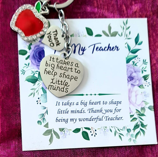 It Takes A Big Heart to Help Shape Little Minds Teacher's Keychain - HNS Studio