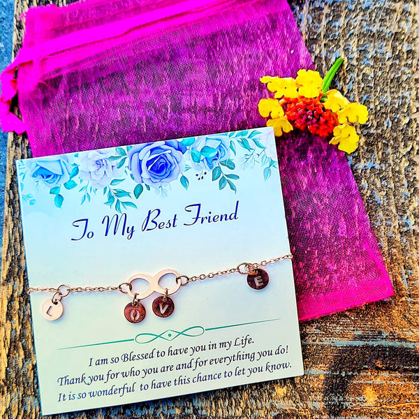18K Rose Gold Love Infinity Anklet