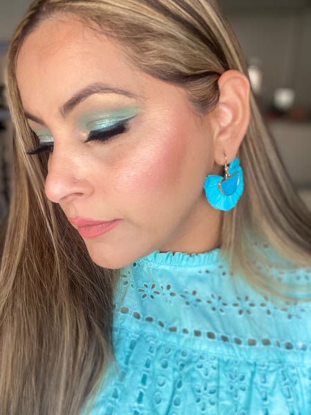 Beaded Turquoise Tassels Earring HNS Studio Canada