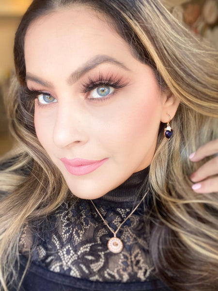 Crystal Drop Gold Earrings