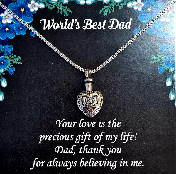Silver Dad Pendant Necklace