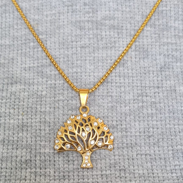 Tree of Life Pendant Necklace 24K Gold plated HNS Studio Canada