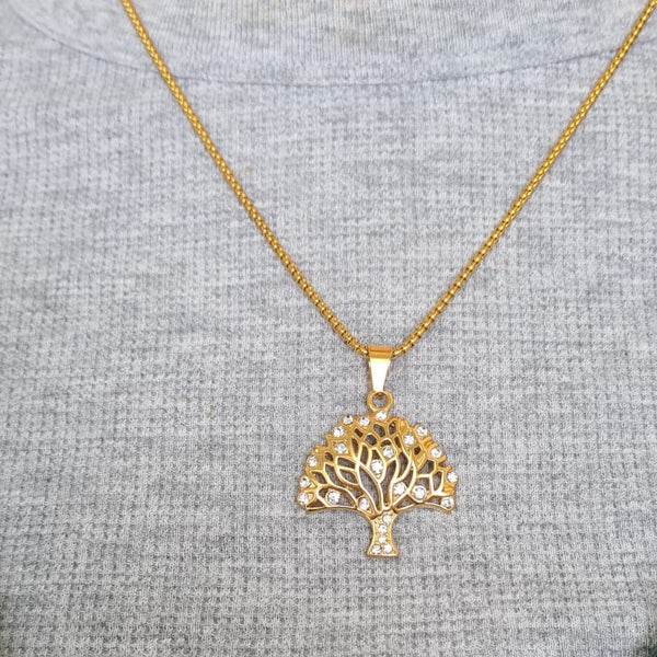 Tree of Life Pendant Necklace 24K Gold plated HNS Studio Canada