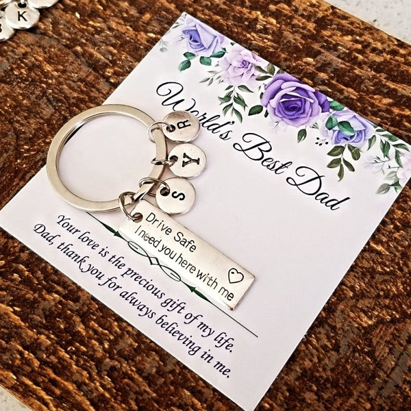 Drive Safe I Need You Here With Me Keychain  HNS Studio