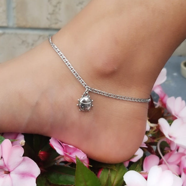 Sea Turtle Anklet Silver
