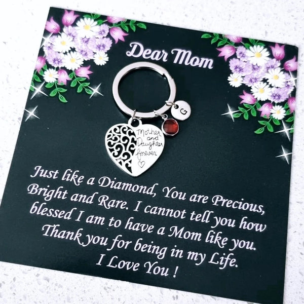 The Love Between a Mother and Daughter is Forever Keychain HNS Studio Canada