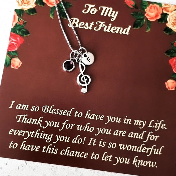 Personalized Music Note Necklace