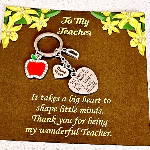 It Takes A Big Heart to Help Shape Little Minds Teacher's Keychain HNS Studio Canada