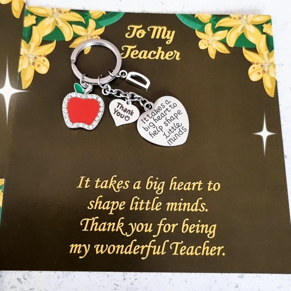 It Takes A Big Heart to Help Shape Little Minds Teacher's Keychain HNS Studio Canada